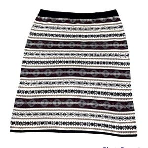 Etcetera Black & White Sweater Skirt Size Medium